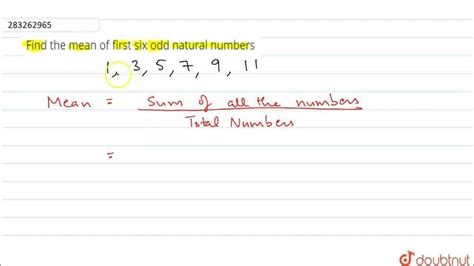first six odd natural numbers